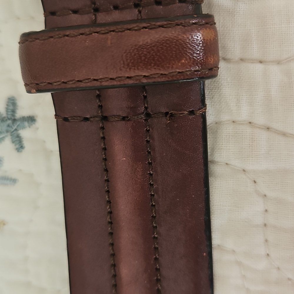 Genuine Leather Vintage Men's Brown Belt Size 36 - Picture 5 of 13